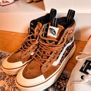 Vans Leopard Print High-Top Sneakers